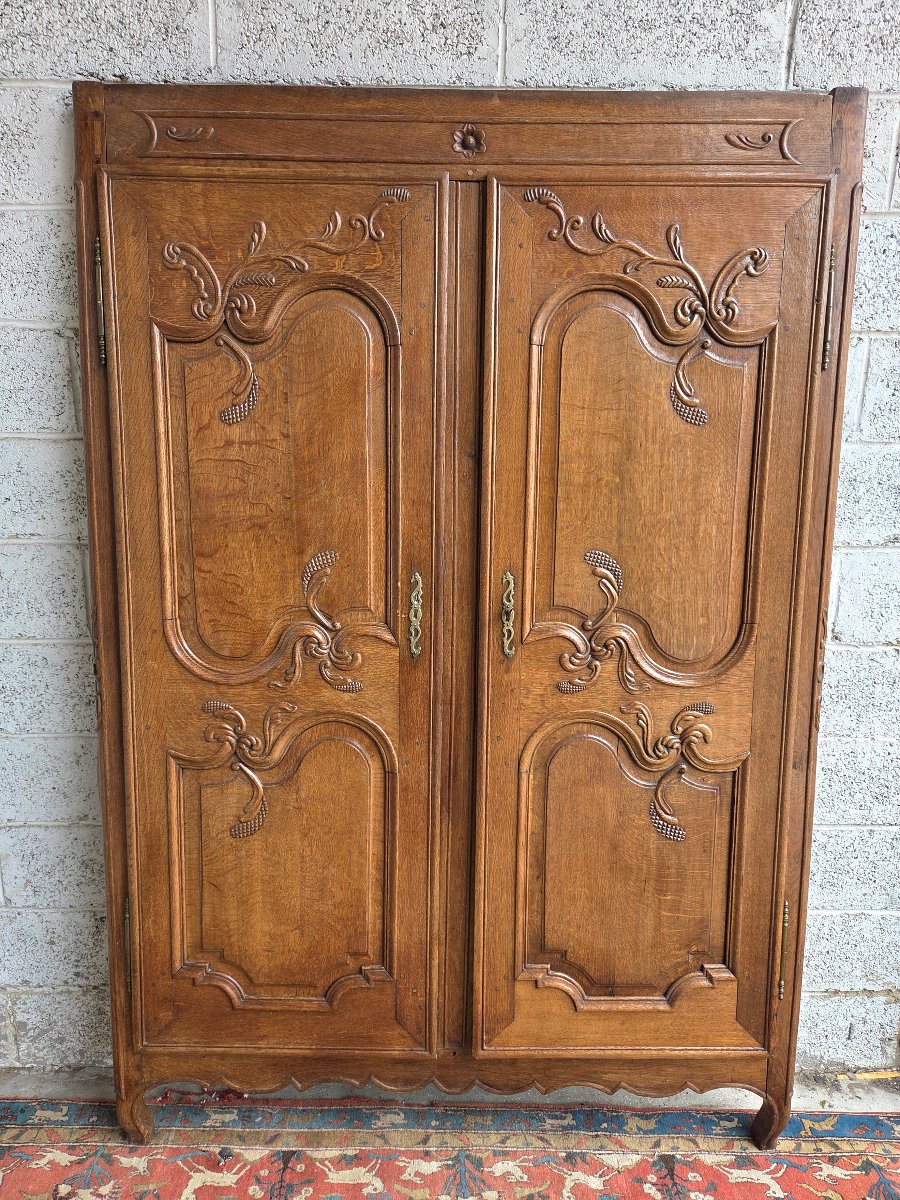 Façade d'armoire en Chêne, Louis XV, d'époque XIXème