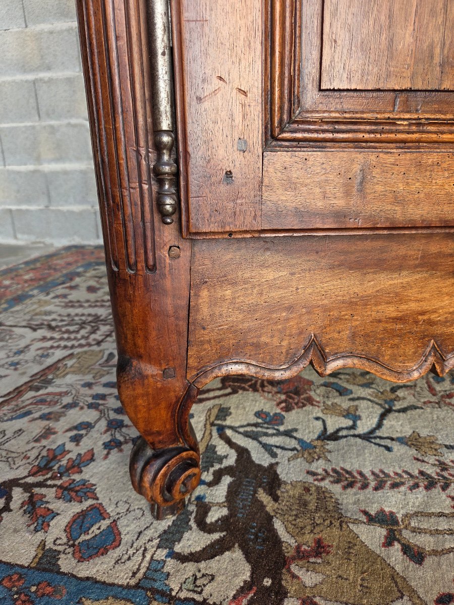 Solid Walnut Cabinet, Louis XV Style, 18th Century-photo-2