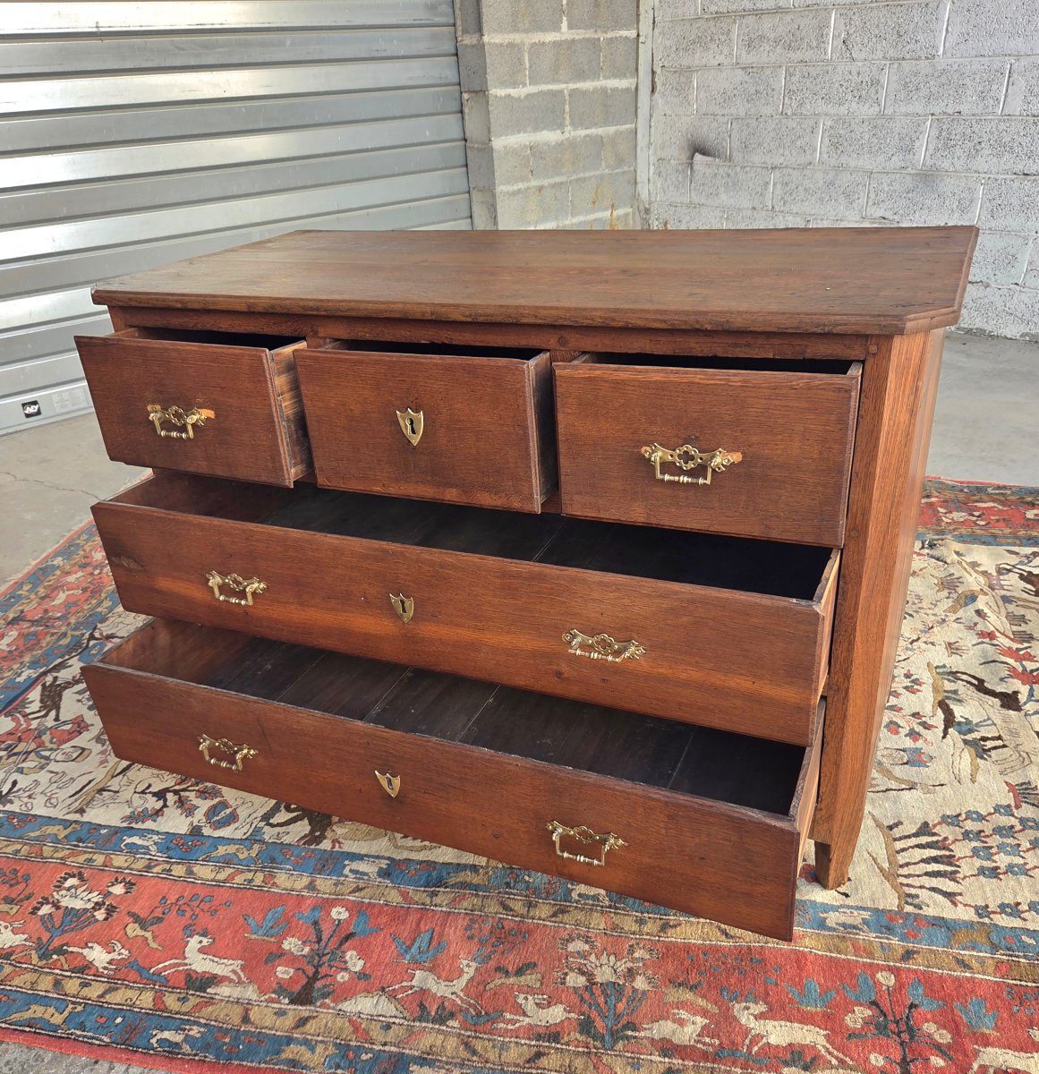 Commode en chêne, régionale, Louis XVI, d'époque XVIIIᵉ Siècle-photo-4