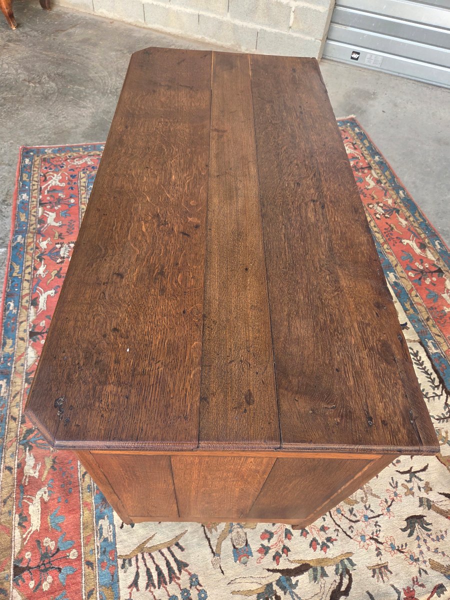 Commode en chêne, régionale, Louis XVI, d'époque XVIIIᵉ Siècle-photo-2