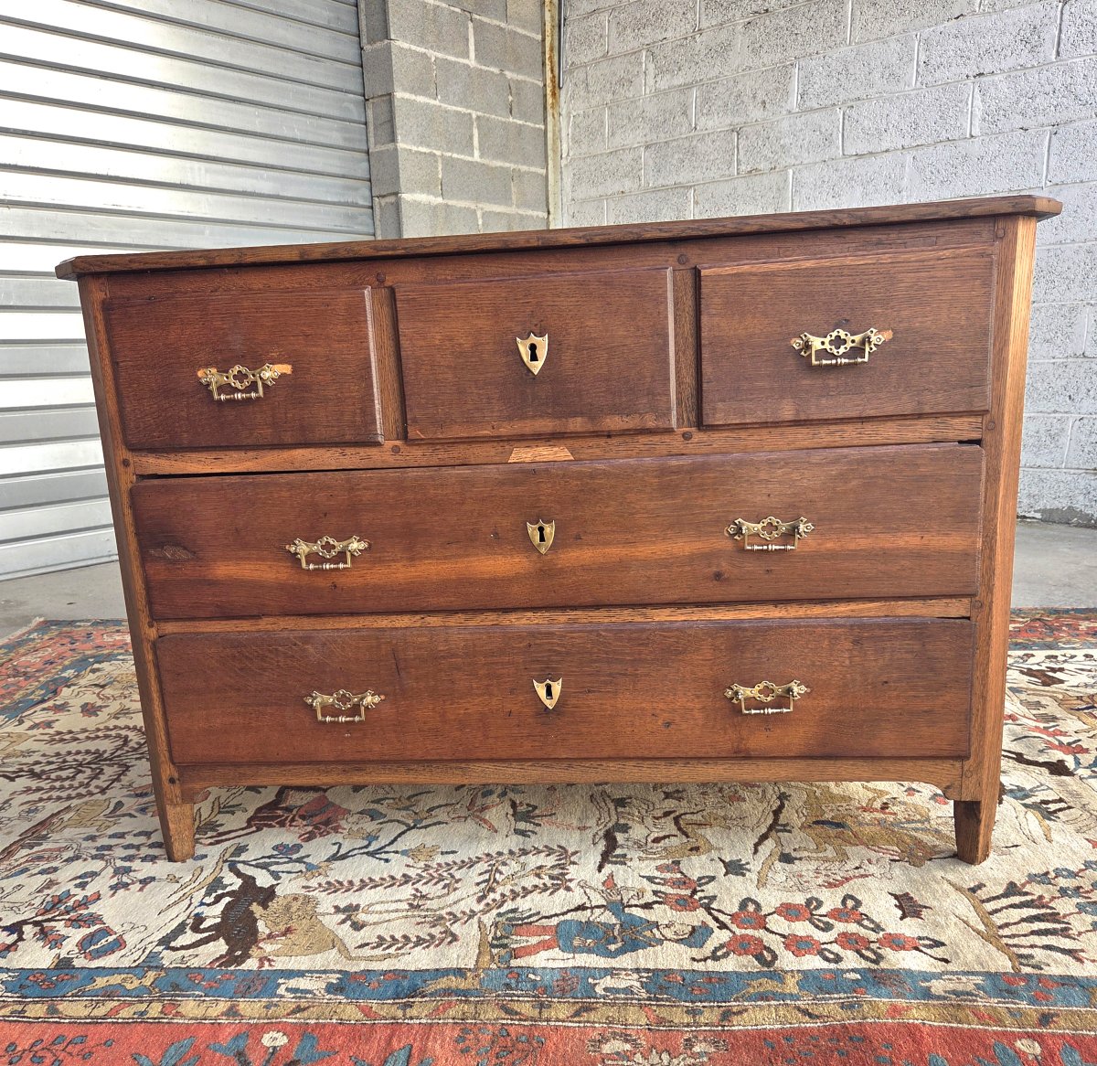 Commode en chêne, régionale, Louis XVI, d'époque XVIIIᵉ Siècle-photo-7