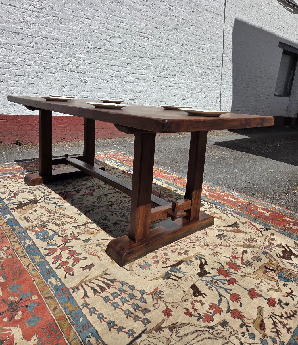 Table de ferme en chêne  "dite Monastère ", Louis XIII, d'époque XXème -photo-2