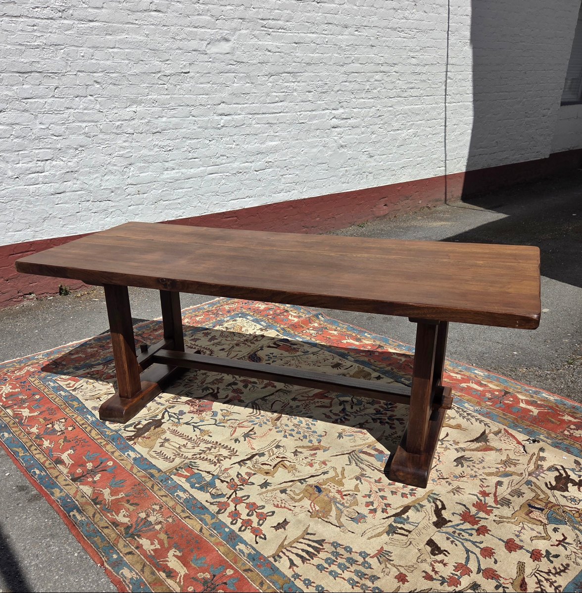 Table de ferme en chêne  "dite Monastère ", Louis XIII, d'époque XXème -photo-3