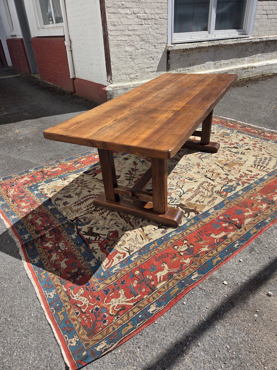 Table de ferme en chêne  "dite Monastère ", Louis XIII, d'époque XXème -photo-6