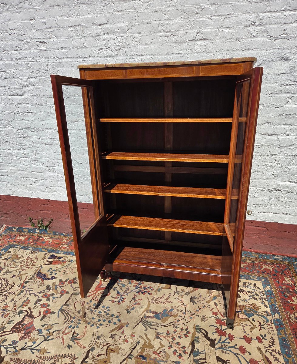 Rosewood Bookcase, Louis XVI Style, Art Deco Period, Circa 1930-photo-3