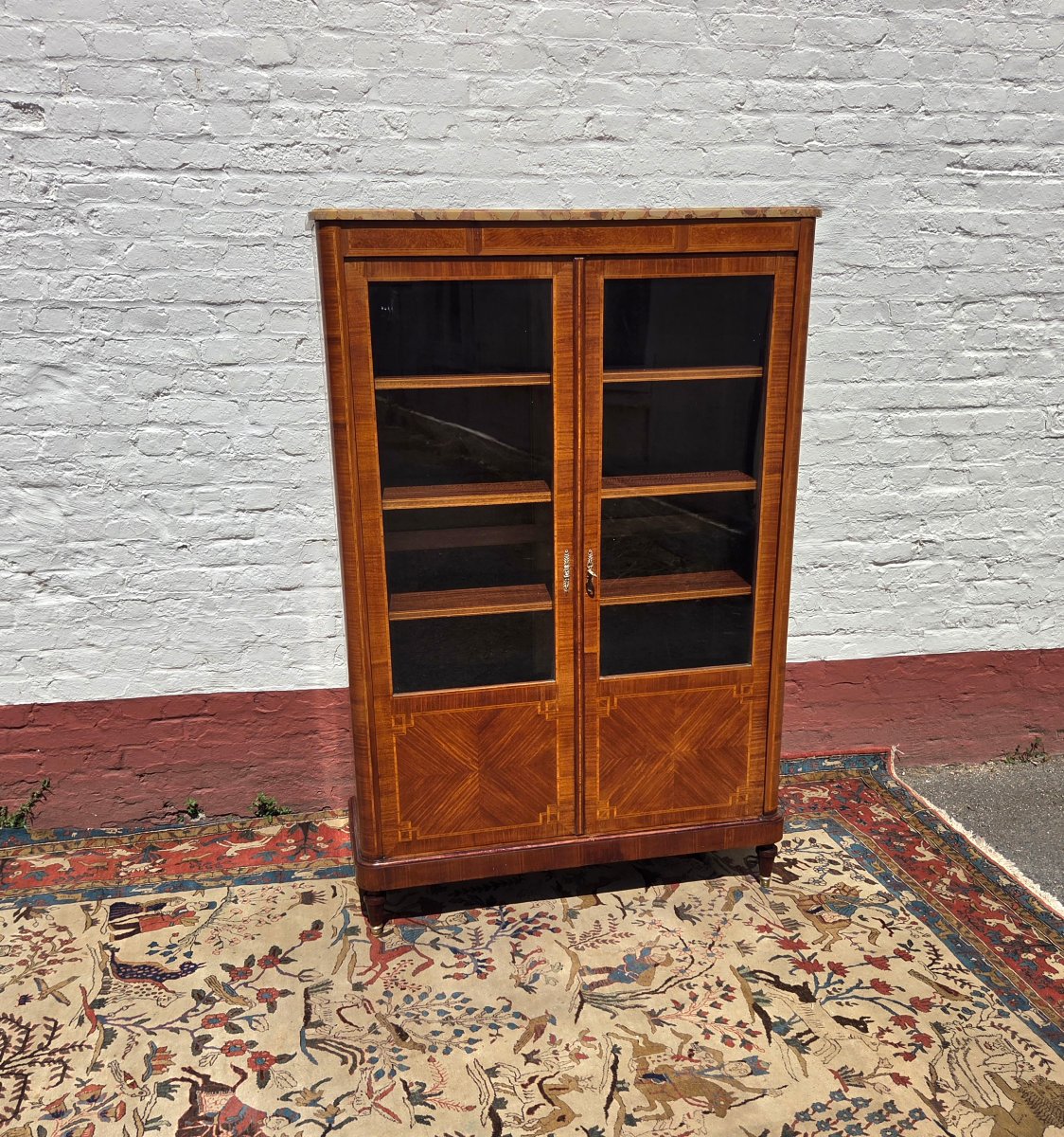 Rosewood Bookcase, Louis XVI Style, Art Deco Period, Circa 1930-photo-4