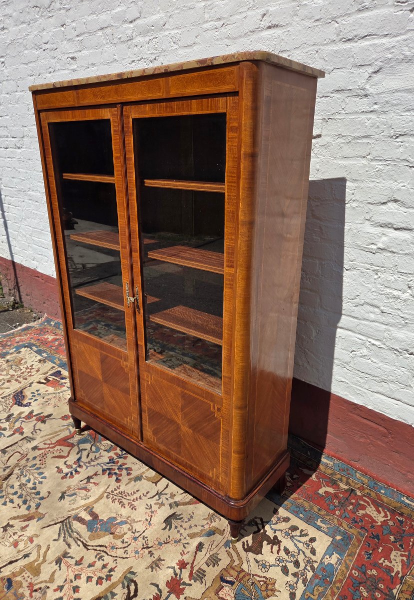 Rosewood Bookcase, Louis XVI Style, Art Deco Period, Circa 1930-photo-3