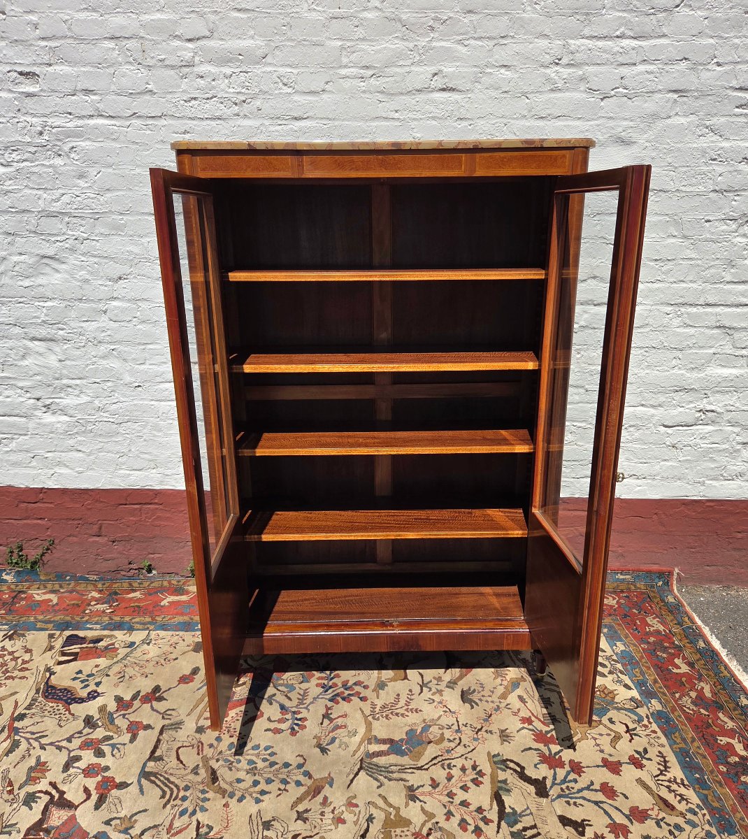 Rosewood Bookcase, Louis XVI Style, Art Deco Period, Circa 1930-photo-4