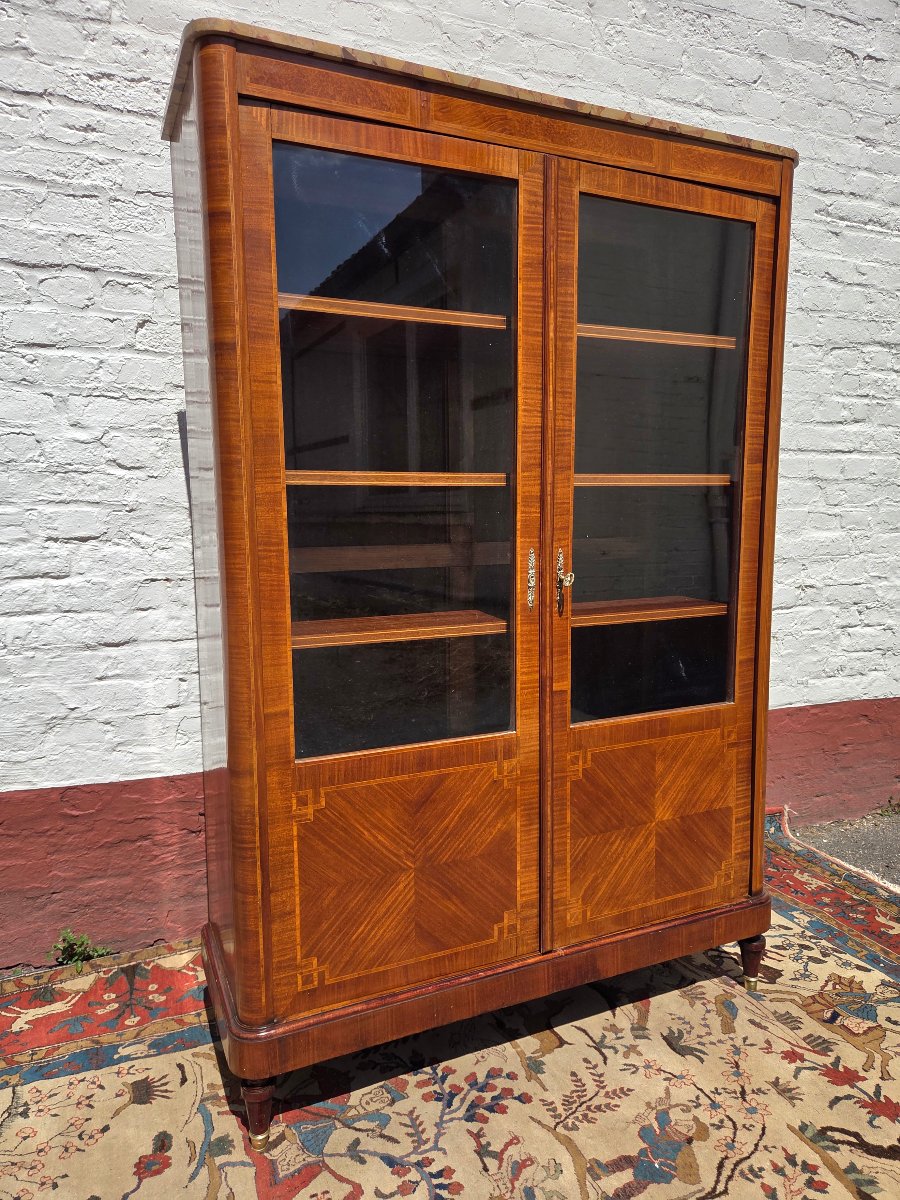 Rosewood Bookcase, Louis XVI Style, Art Deco Period, Circa 1930-photo-5