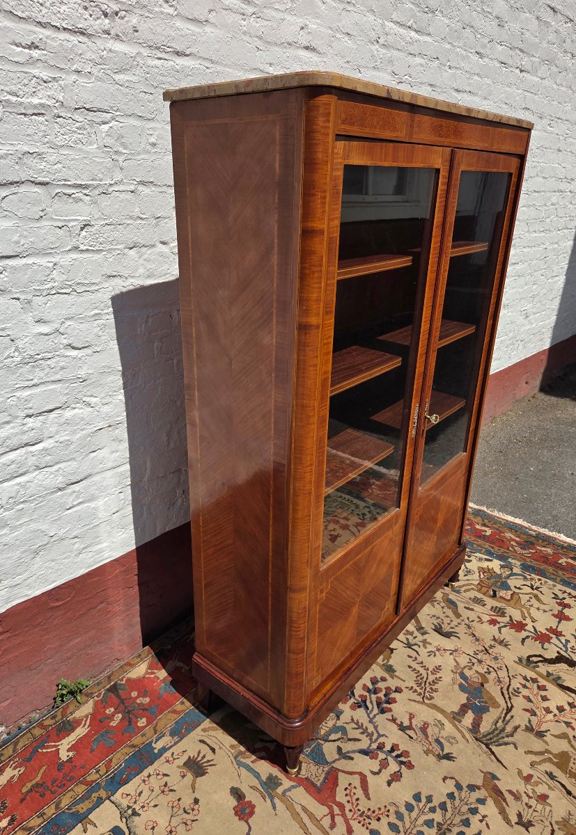 Rosewood Bookcase, Louis XVI Style, Art Deco Period, Circa 1930-photo-7