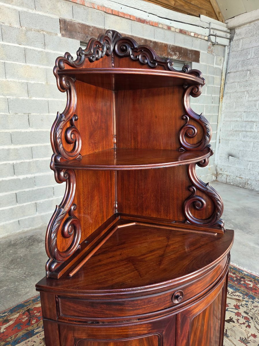 Victorian Mahogany Corner Cabinet. England, Circa 1860–1880. 19th-century Period Piece -photo-3
