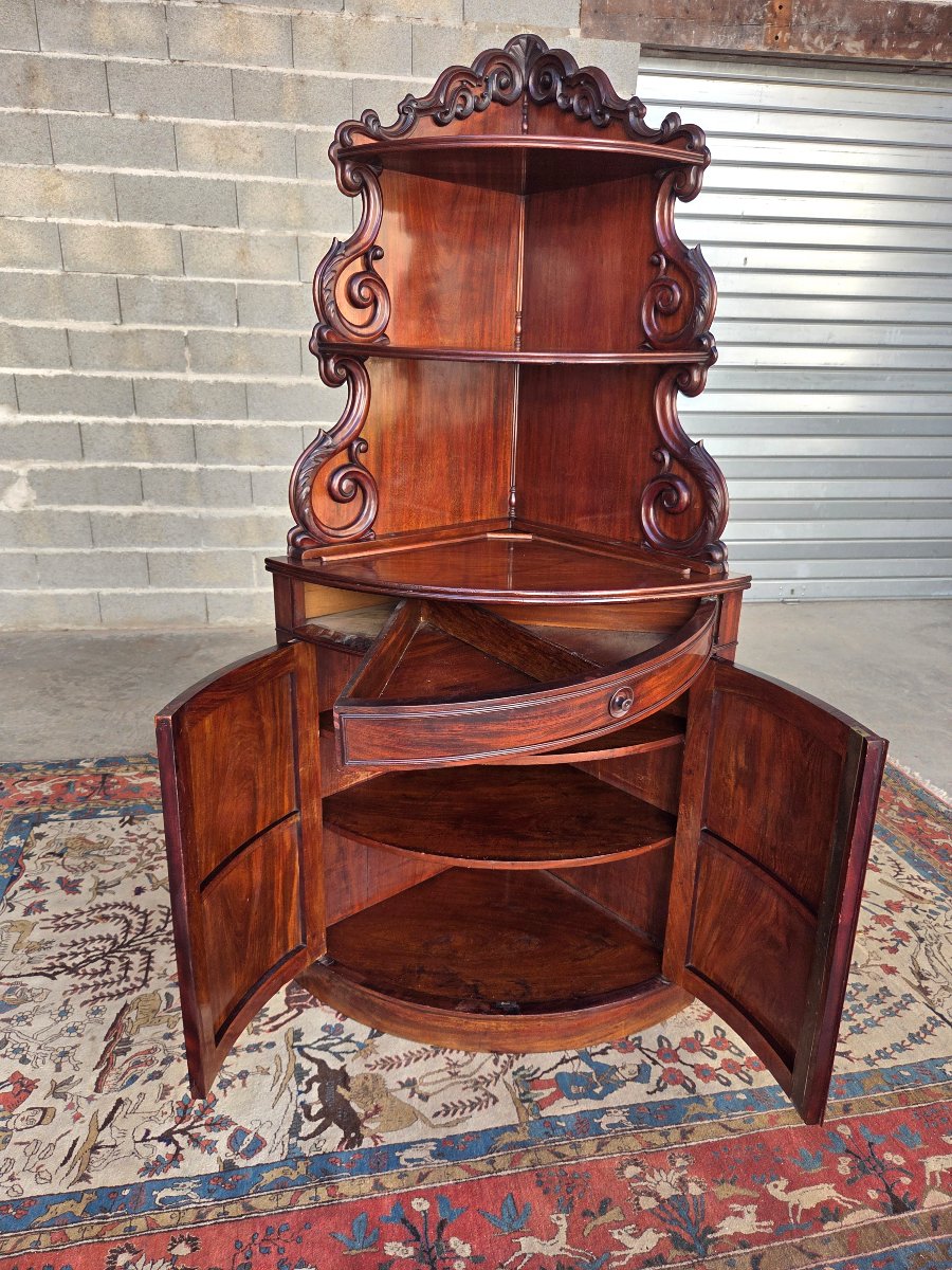 Victorian Mahogany Corner Cabinet. England, Circa 1860–1880. 19th-century Period Piece -photo-6
