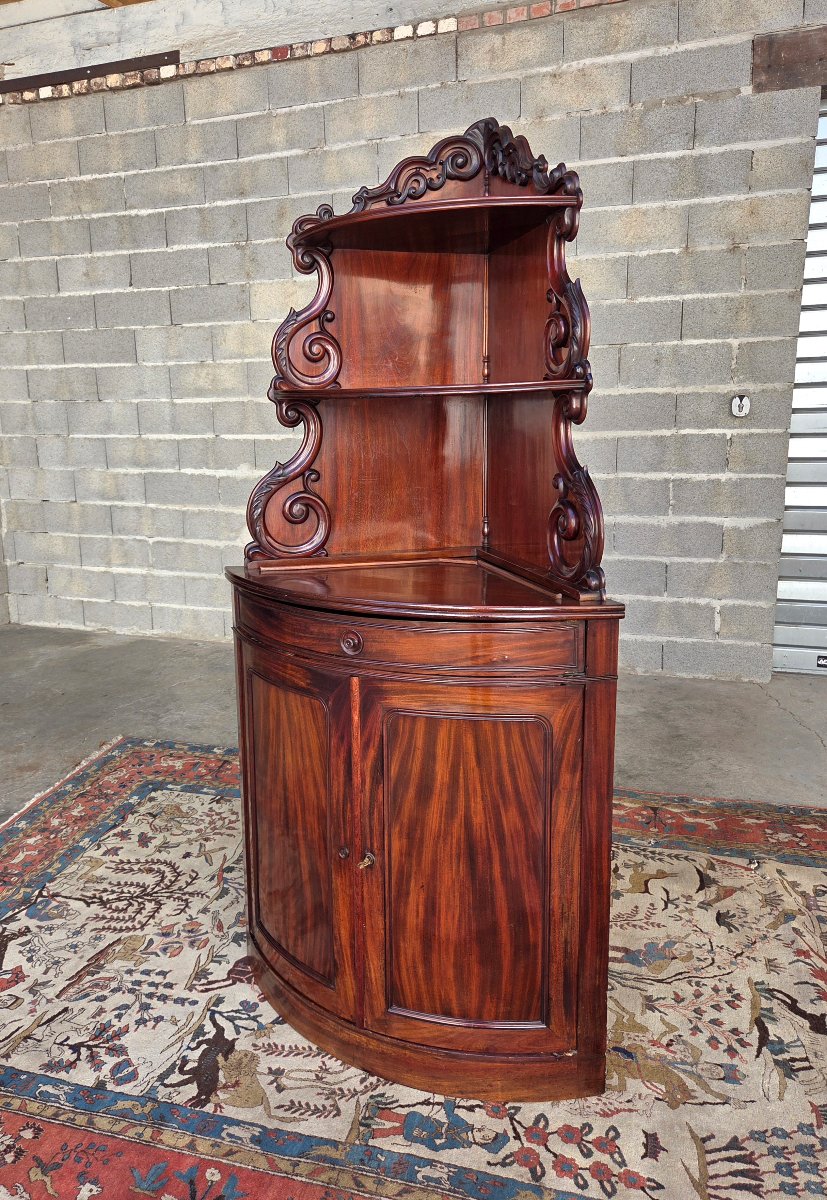 Victorian Mahogany Corner Cabinet. England, Circa 1860–1880. 19th-century Period Piece -photo-8