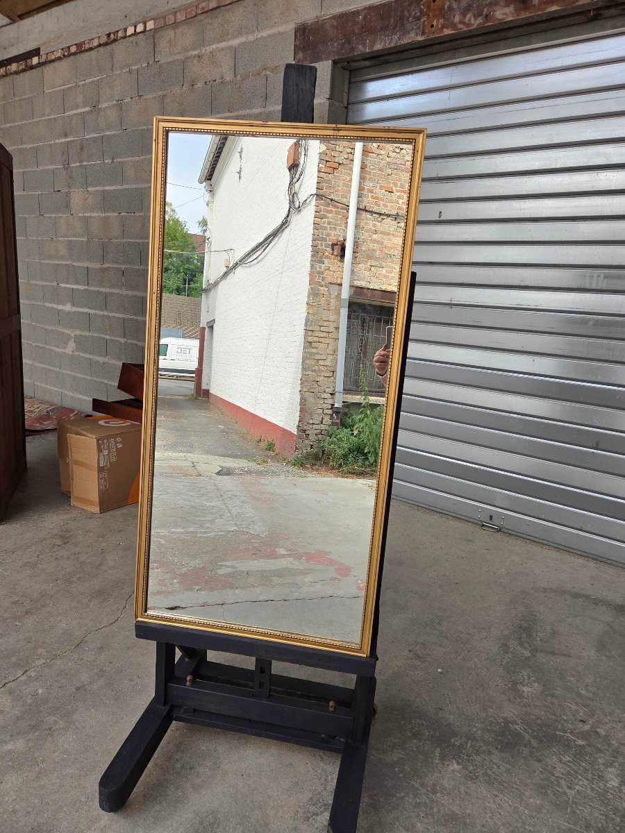 Louis XVI-style Mirror In Wood Gilded With Gold – 20th Century-photo-2