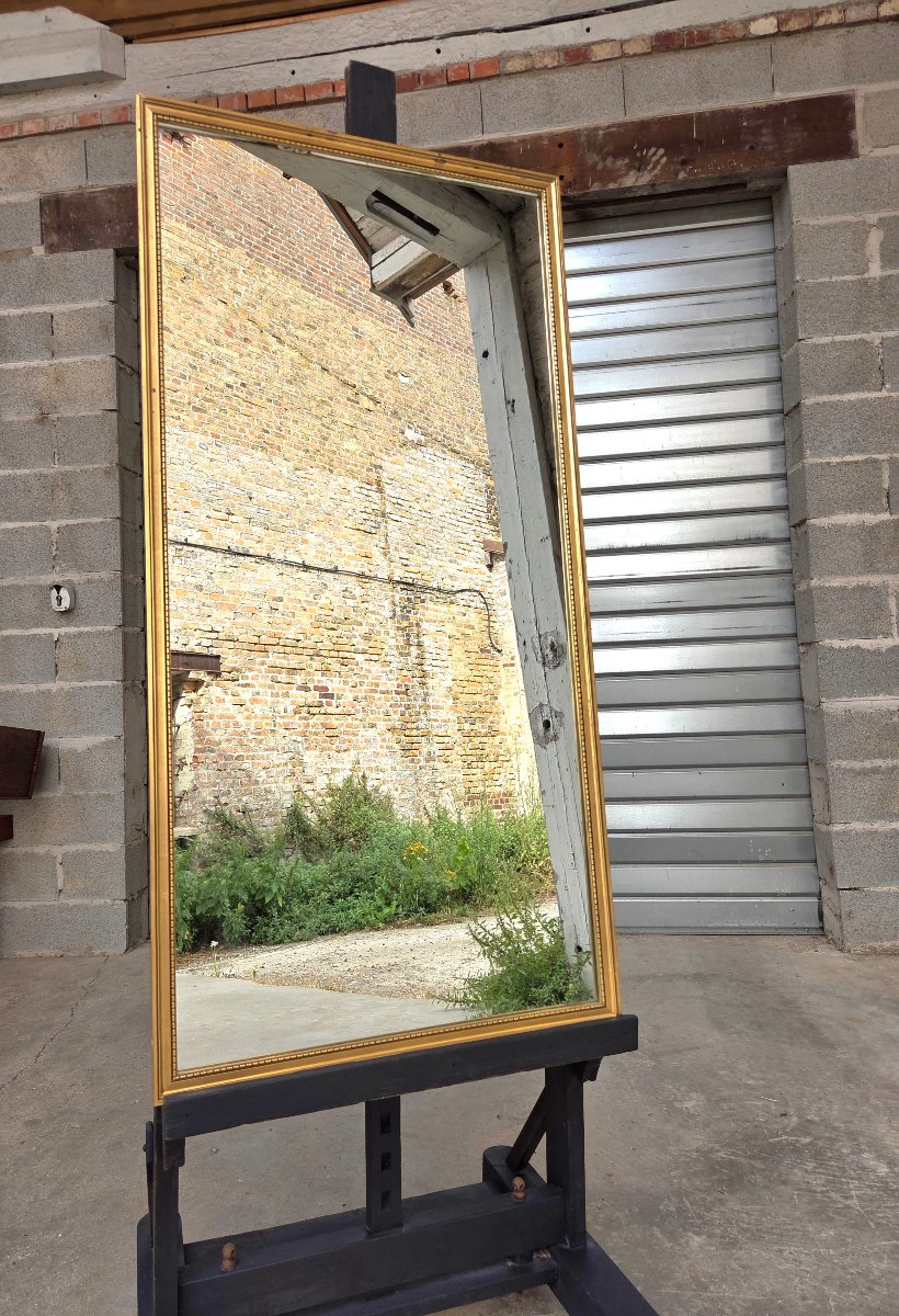 Louis XVI-style Mirror In Wood Gilded With Gold – 20th Century-photo-2