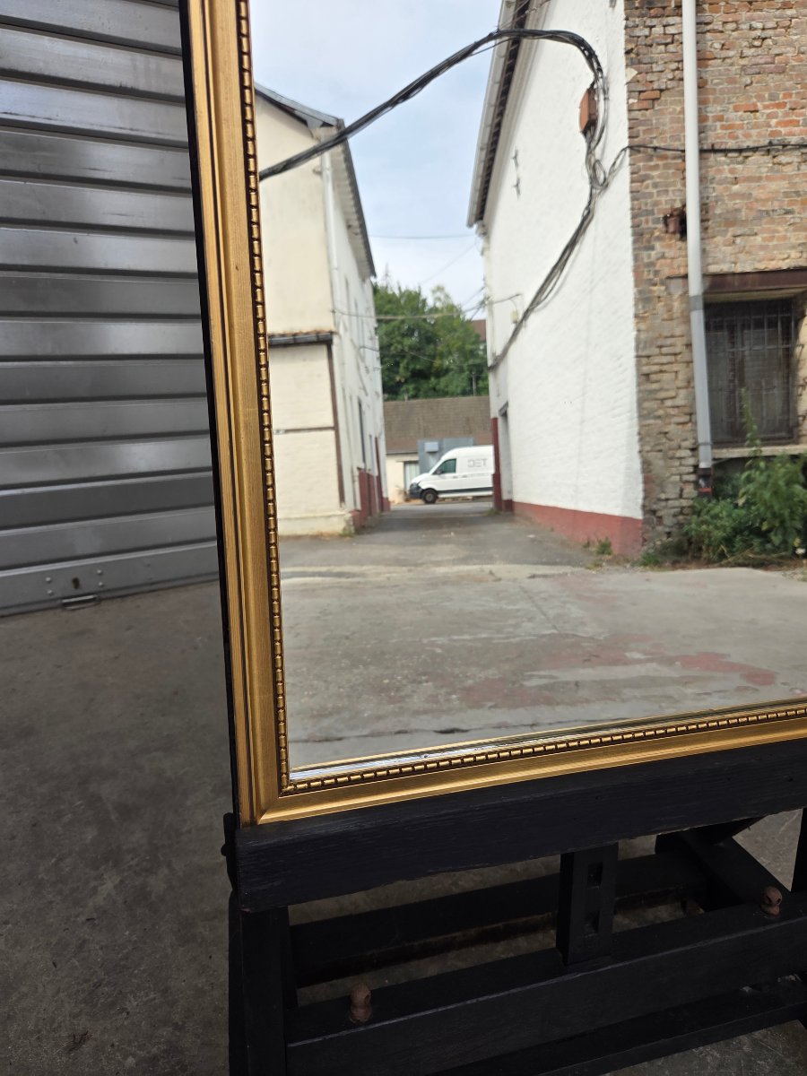 Louis XVI-style Mirror In Wood Gilded With Gold – 20th Century-photo-4