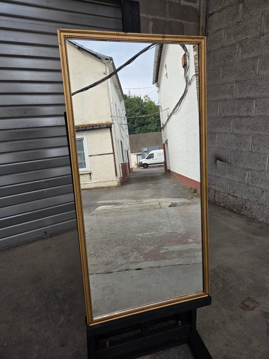 Louis XVI-style Mirror In Wood Gilded With Gold – 20th Century-photo-8