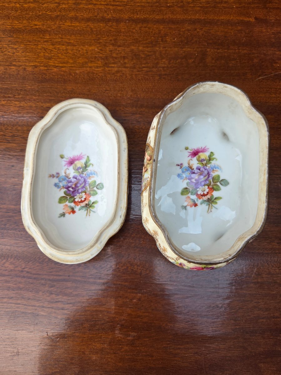 Limoges Porcelain Candy Dish By C. F. Haviland, Decorated With Scenes Of Romance – Early 20th Century-photo-5