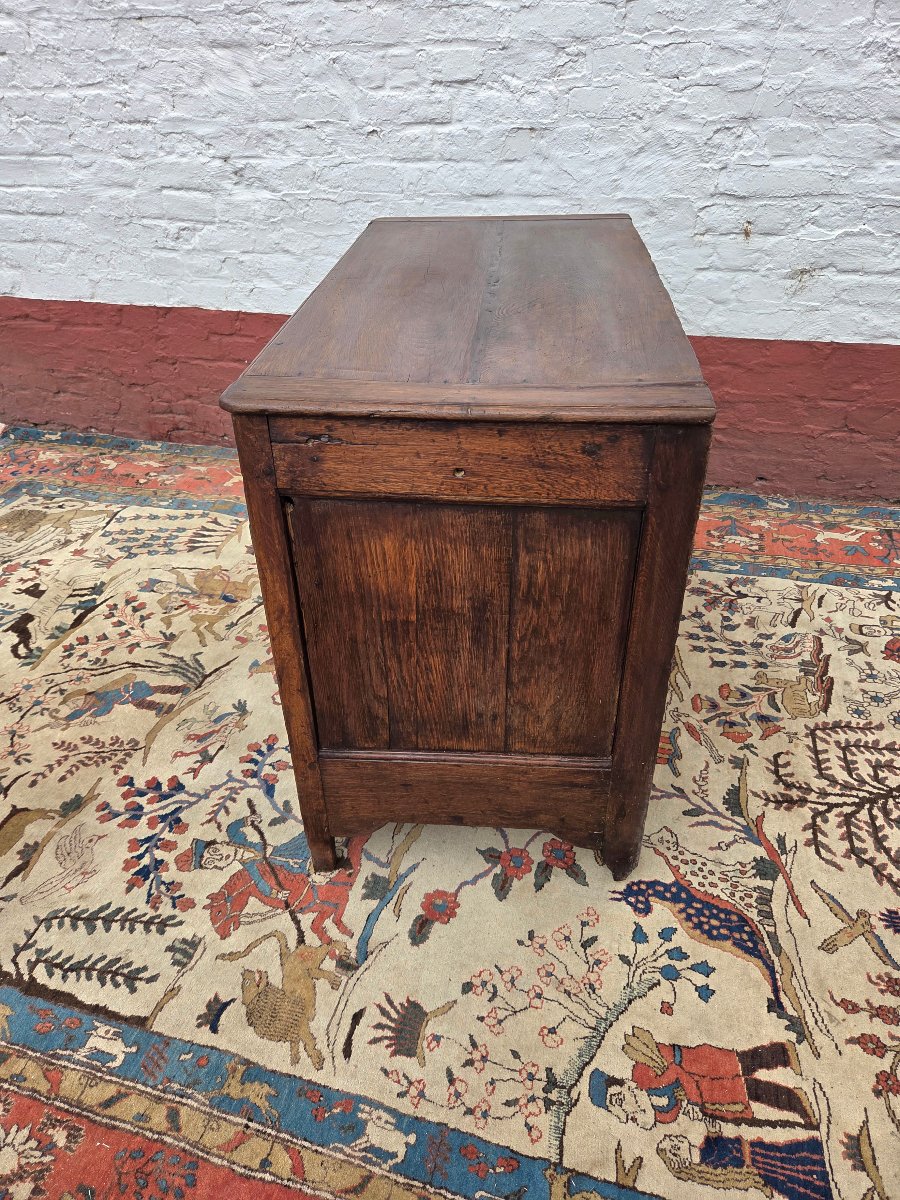 Louis XV-style Low Sideboard In Molded Oak, Dating From The 18th Century-photo-6
