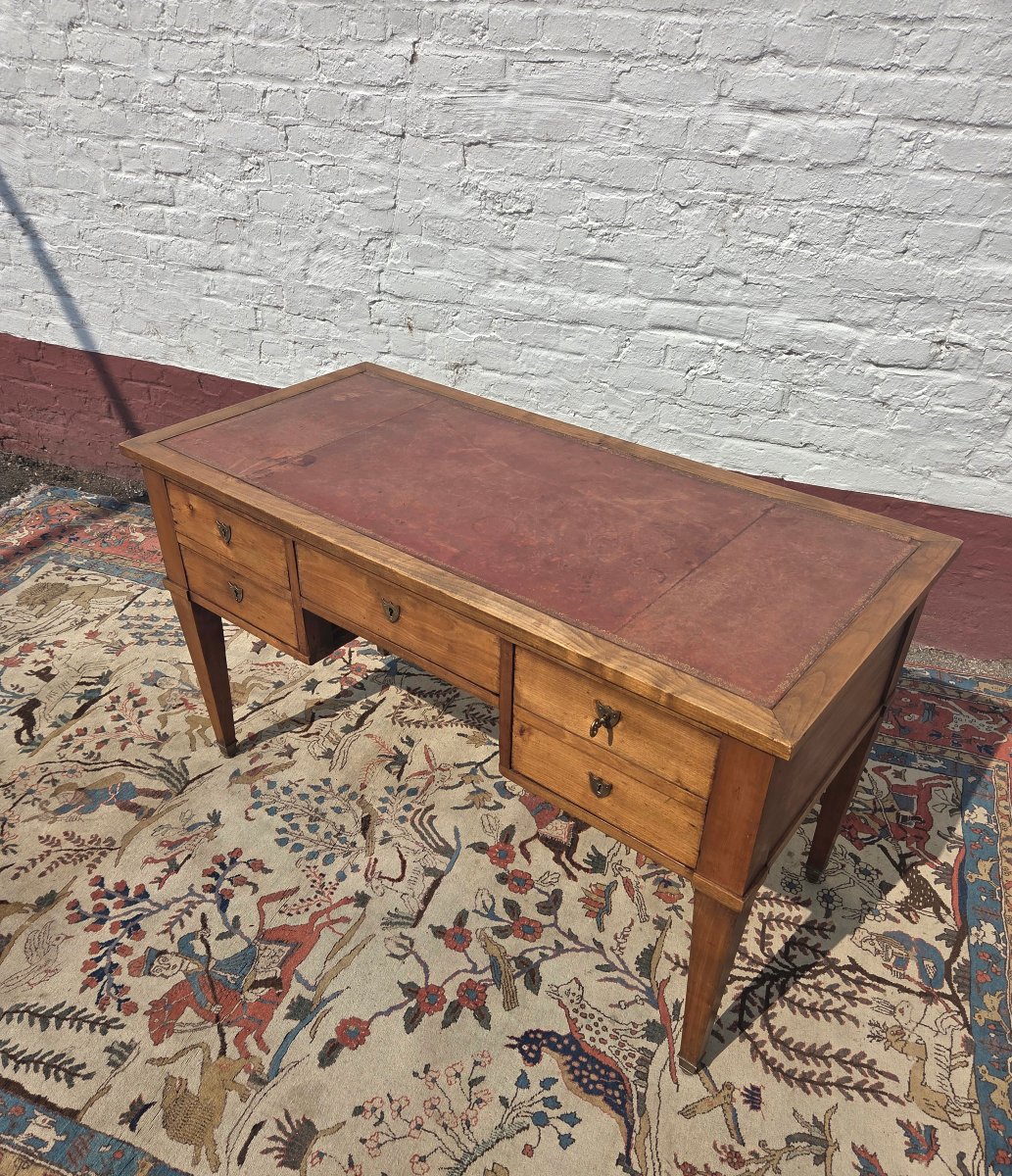 Louis XVI-style Cherry Wood Desk, 19th-century-photo-4