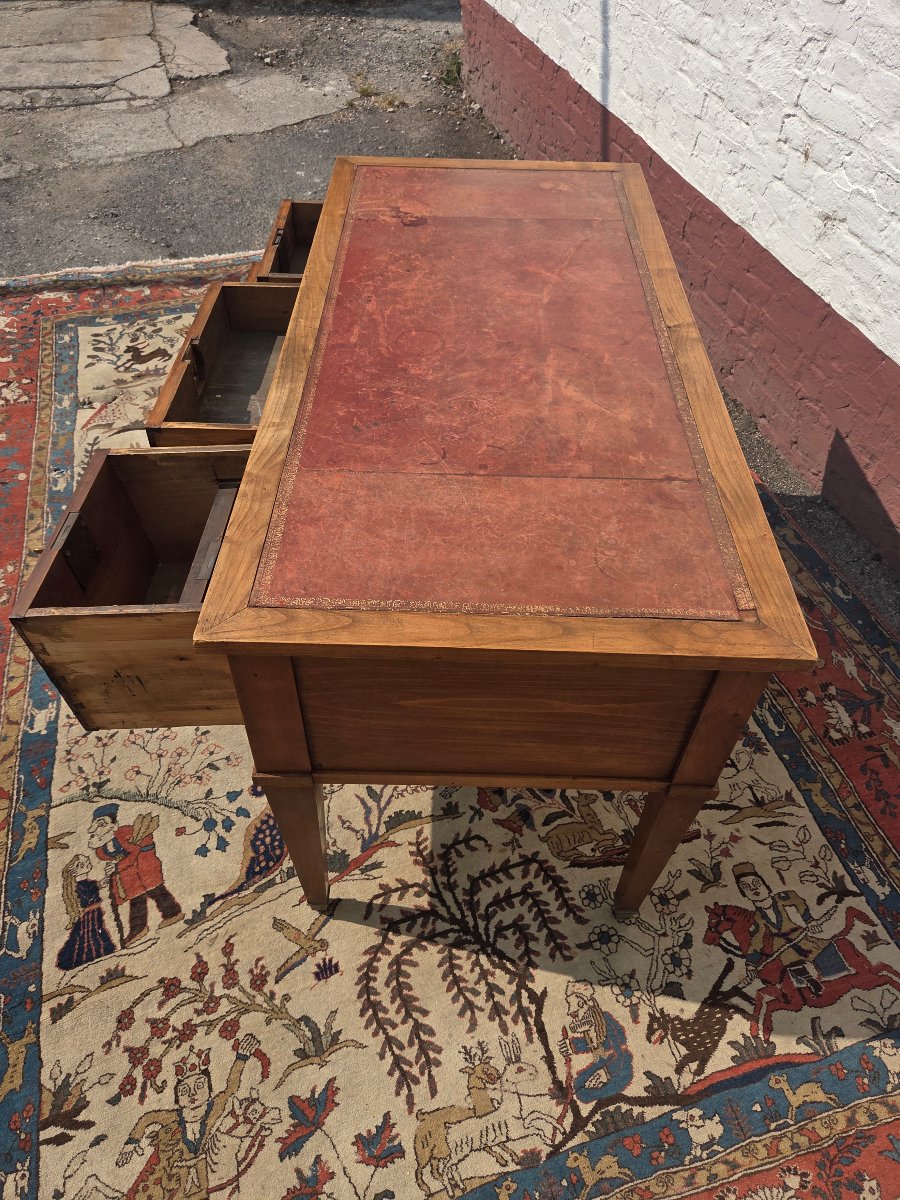 Louis XVI-style Cherry Wood Desk, 19th-century-photo-7