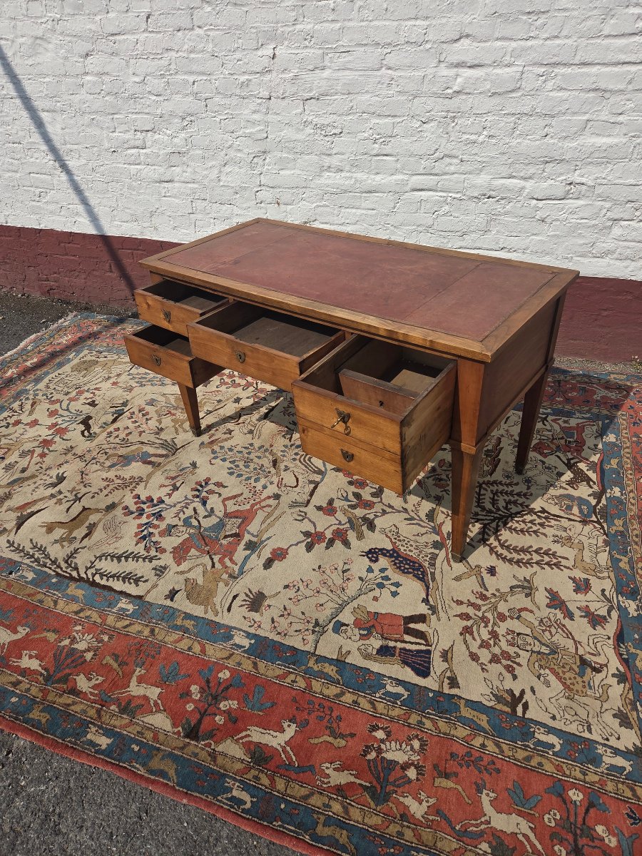 Louis XVI-style Cherry Wood Desk, 19th-century-photo-8