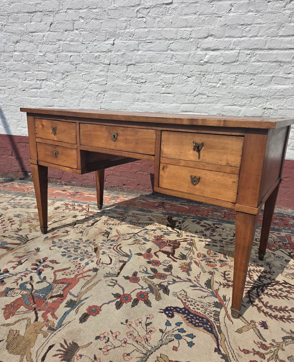 Louis XVI-style Cherry Wood Desk, 19th-century-photo-2