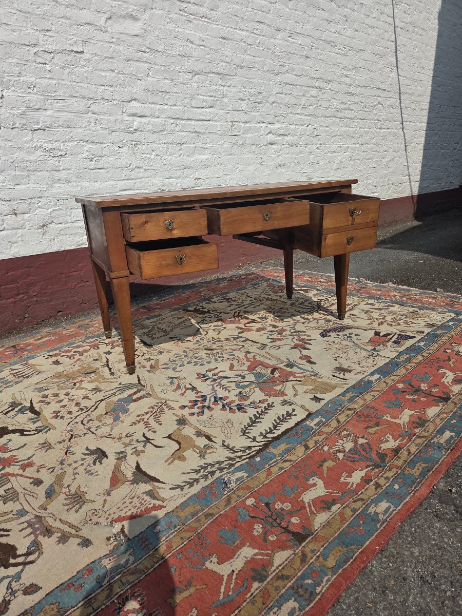 Louis XVI-style Cherry Wood Desk, 19th-century-photo-4