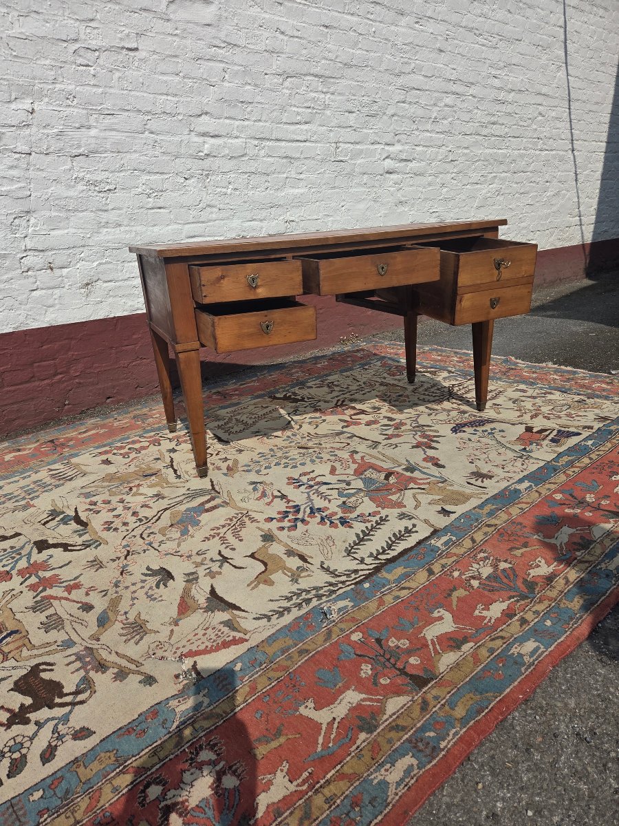 Louis XVI-style Cherry Wood Desk, 19th-century-photo-5