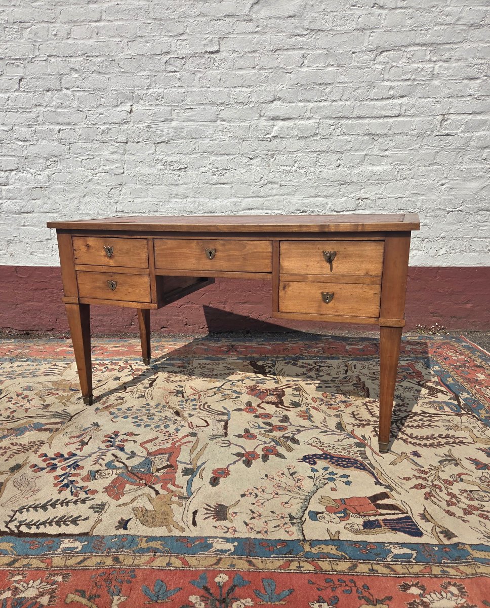 Louis XVI-style Cherry Wood Desk, 19th-century