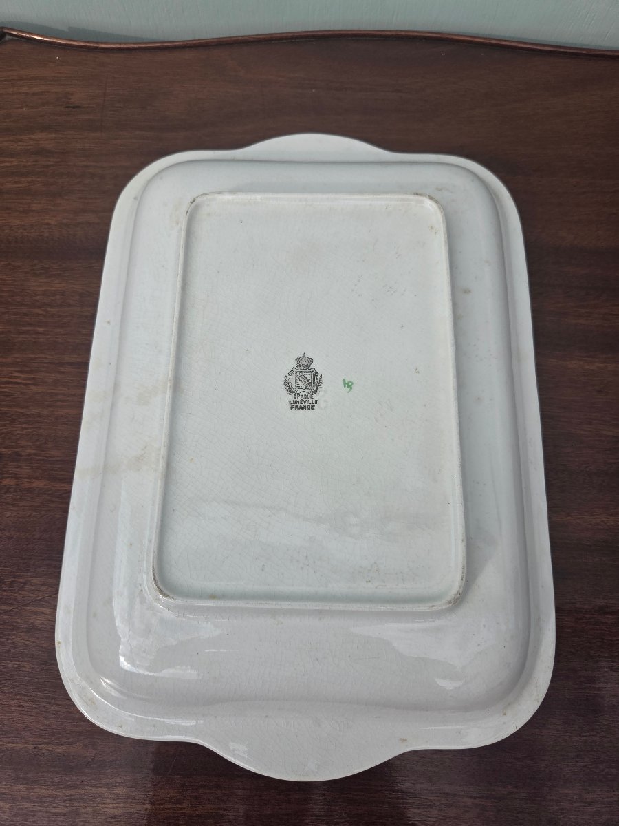 Antique Lunéville K&amp;g Earthenware Soap Dish, Floral Design – Circa 1920–1940-photo-2