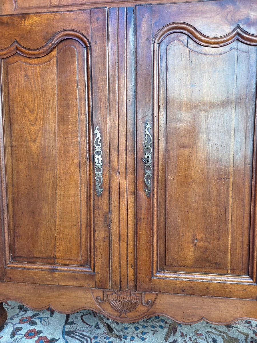 Buffet haut dit 3/4,  en merisier. Époque Louis XV, XVIIIᵉ siècle-photo-3