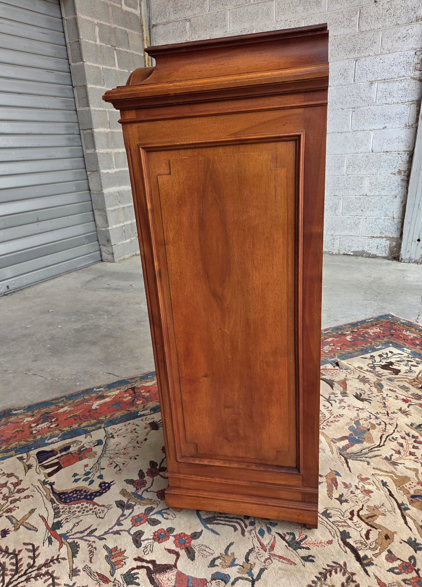 Light Mahogany Filing Cabinet With A Drop-down Door. Napoleon III Period, Late 19th Century. -photo-1