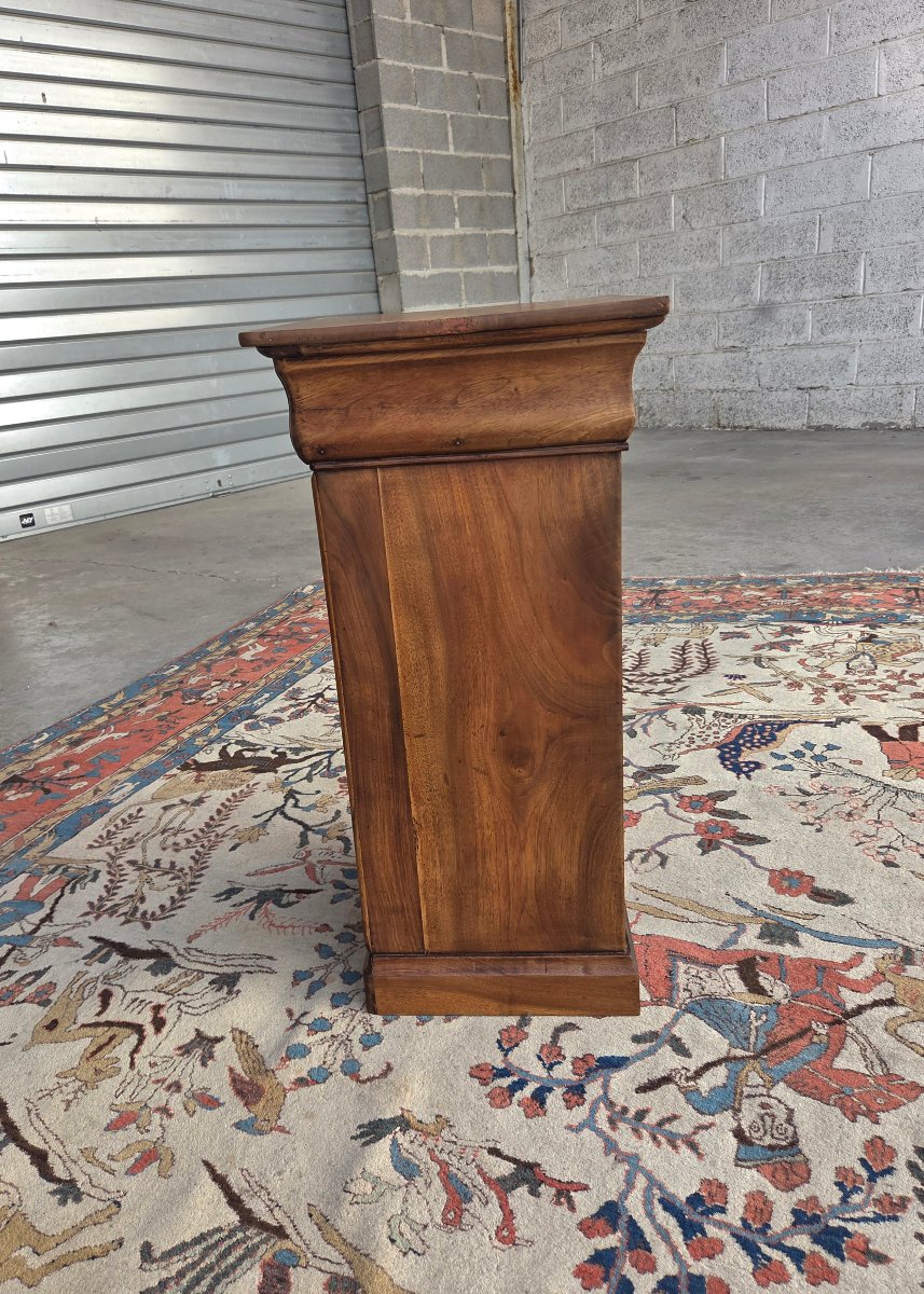 Louis-philippe-style Nightstand In Walnut And Burl Walnut. 19th-century. -photo-3