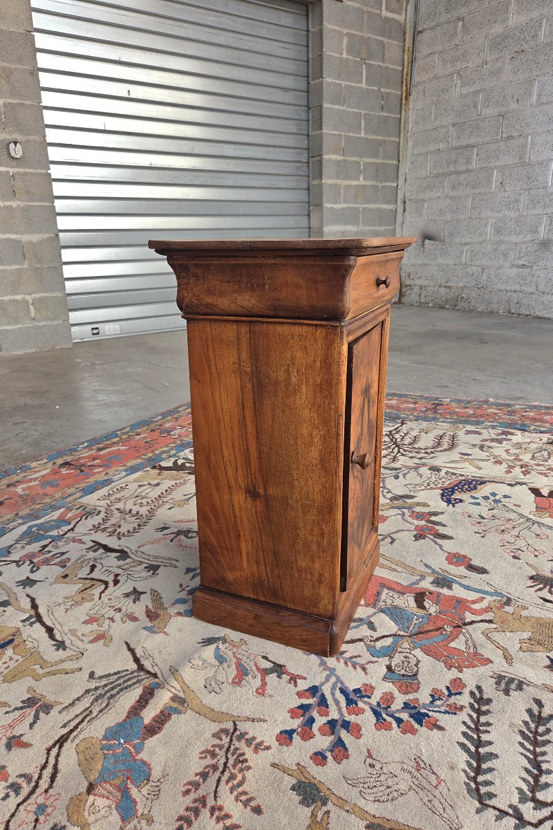Louis-philippe-style Nightstand In Walnut And Burl Walnut. 19th-century. -photo-4