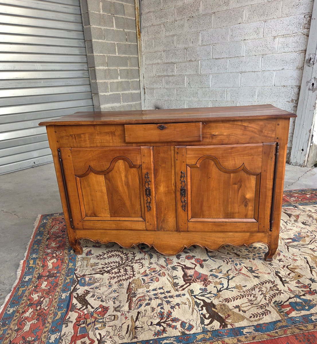 Low Cherry Wood Sideboard, Louis XV Style, 18th Century. -photo-2