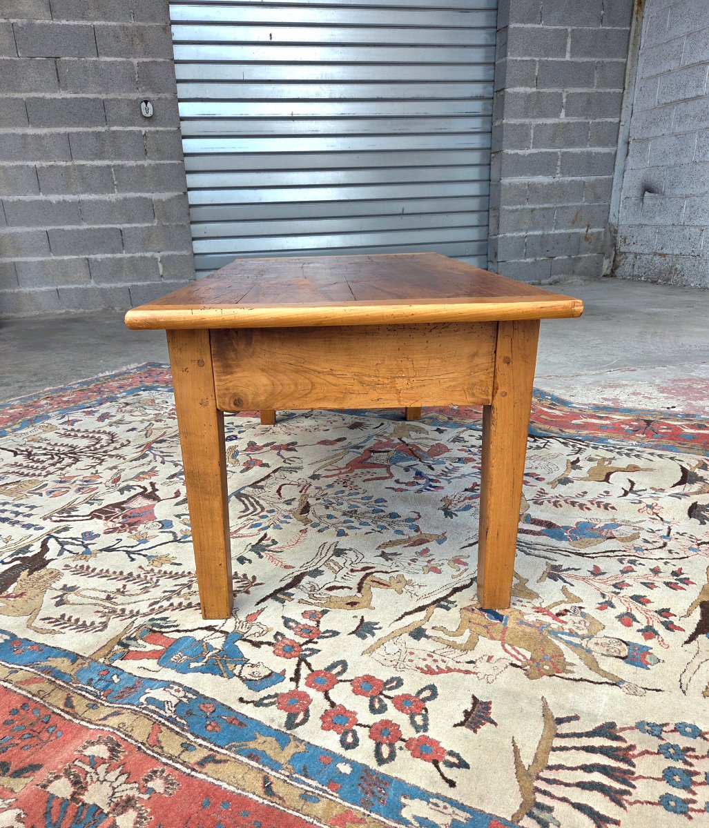 Solid Cherry Wood Coffee Table, Directoire Style, 19th Century.-photo-2