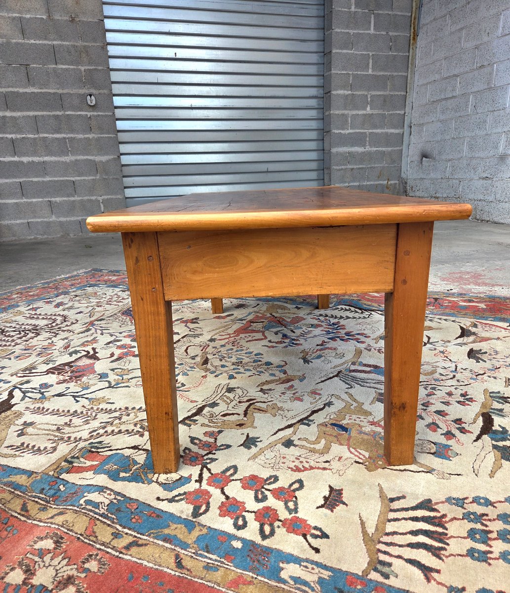 Solid Cherry Wood Coffee Table, Directoire Style, 19th Century.-photo-4