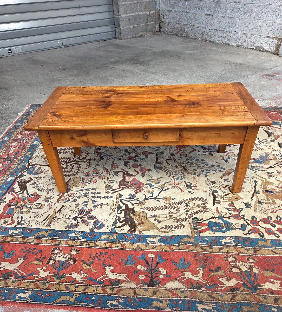 Solid Cherry Wood Coffee Table, Directoire Style, 19th Century.-photo-5
