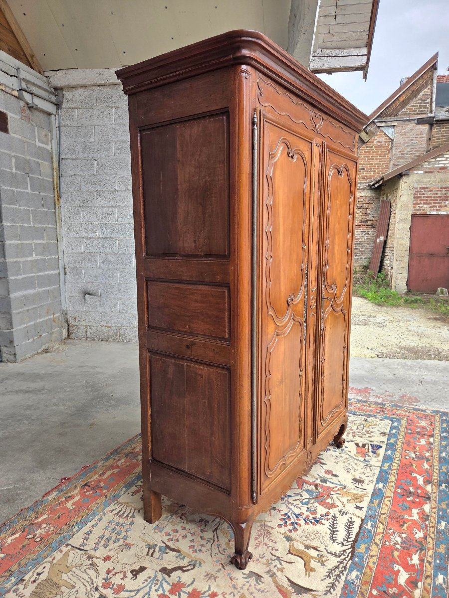 Regional Louis XV Cabinet Made Of Cherry Wood. 18th-century Piece-photo-6