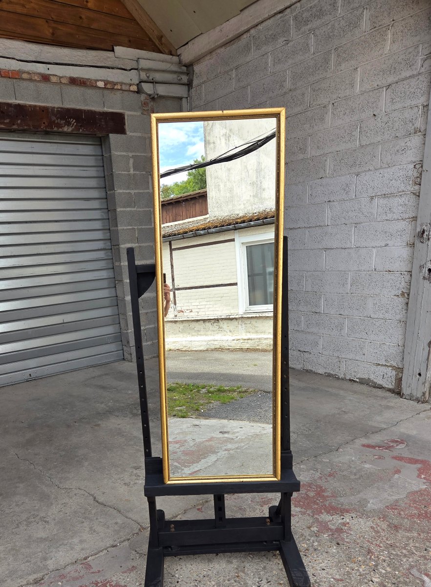 Miroir Louis XVI en bois doré à l’or fin, glace au mercure, d'époque XIXᵉ siècle