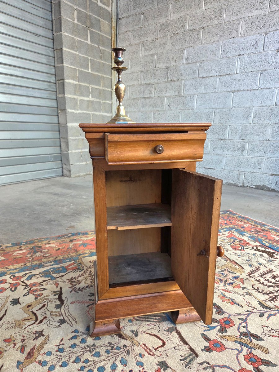 Walnut Nightstand, Louis-philippe Style, 19th Century-photo-2