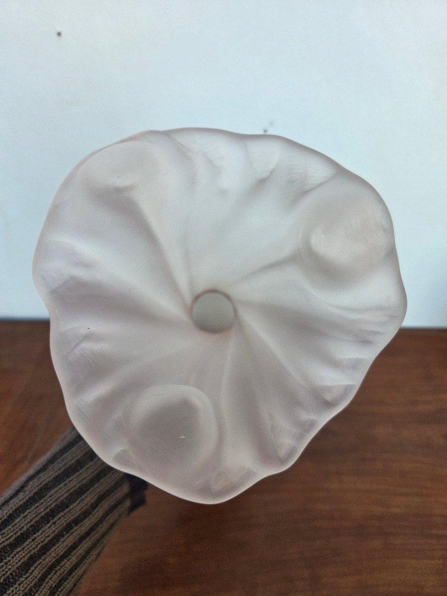 Vase soliflore Art Nouveau en verre satiné – vers 1900-photo-4