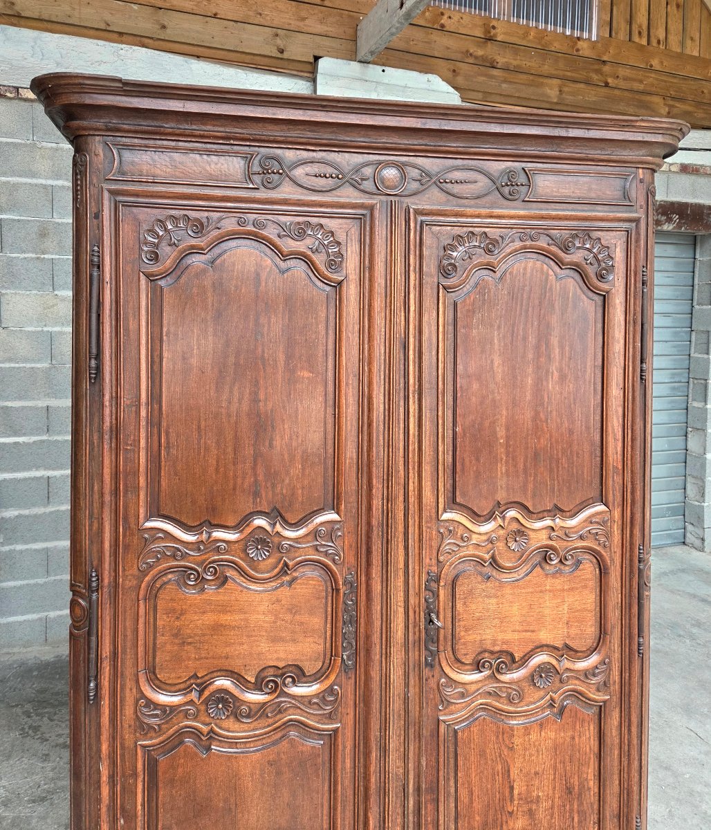 Solid Oak Cabinet With Carved And Molded Details. Louis XV Style, 18th Century.-photo-2