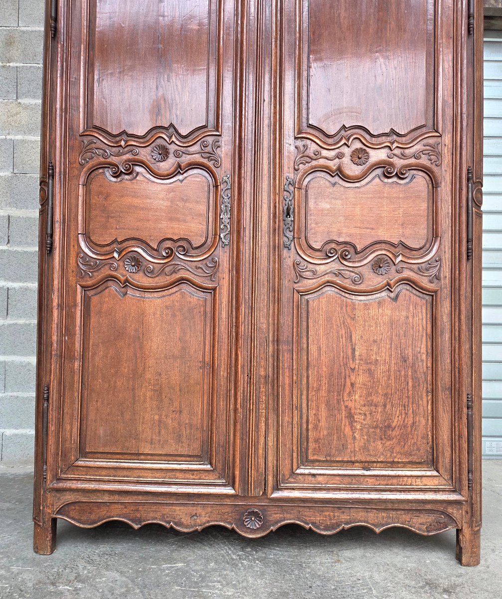 Solid Oak Cabinet With Carved And Molded Details. Louis XV Style, 18th Century.-photo-1