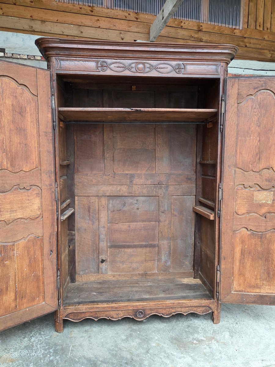 Solid Oak Cabinet With Carved And Molded Details. Louis XV Style, 18th Century.-photo-7
