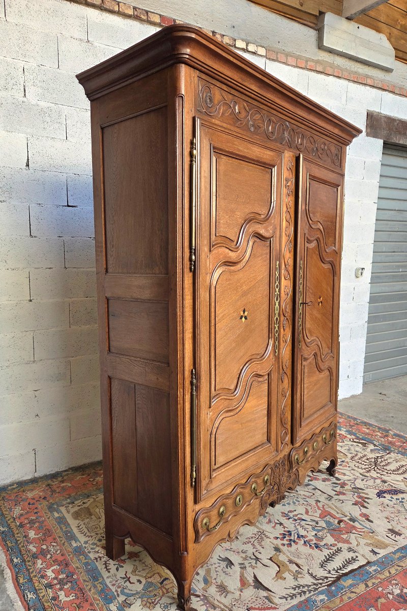 Lorraine-style Oak Cabinet, Carved And Molded. Louis XV Style, 19th Century-photo-6