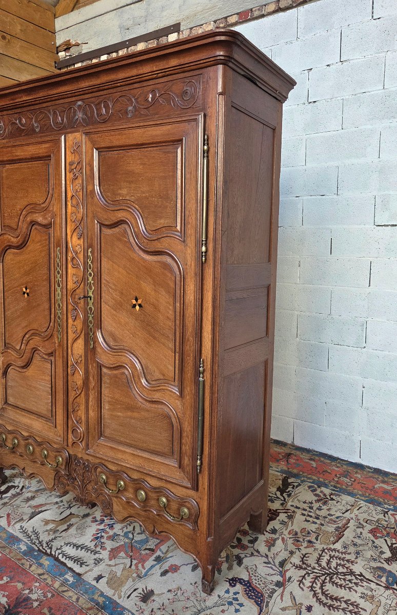 Lorraine-style Oak Cabinet, Carved And Molded. Louis XV Style, 19th Century-photo-8