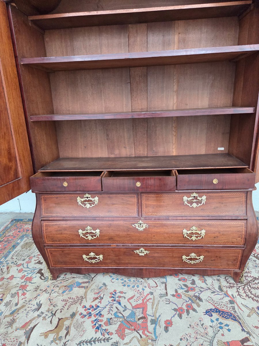Dutch Sideboard Made Of Mahogany With Inlay Panels. Late 18th Century-photo-2