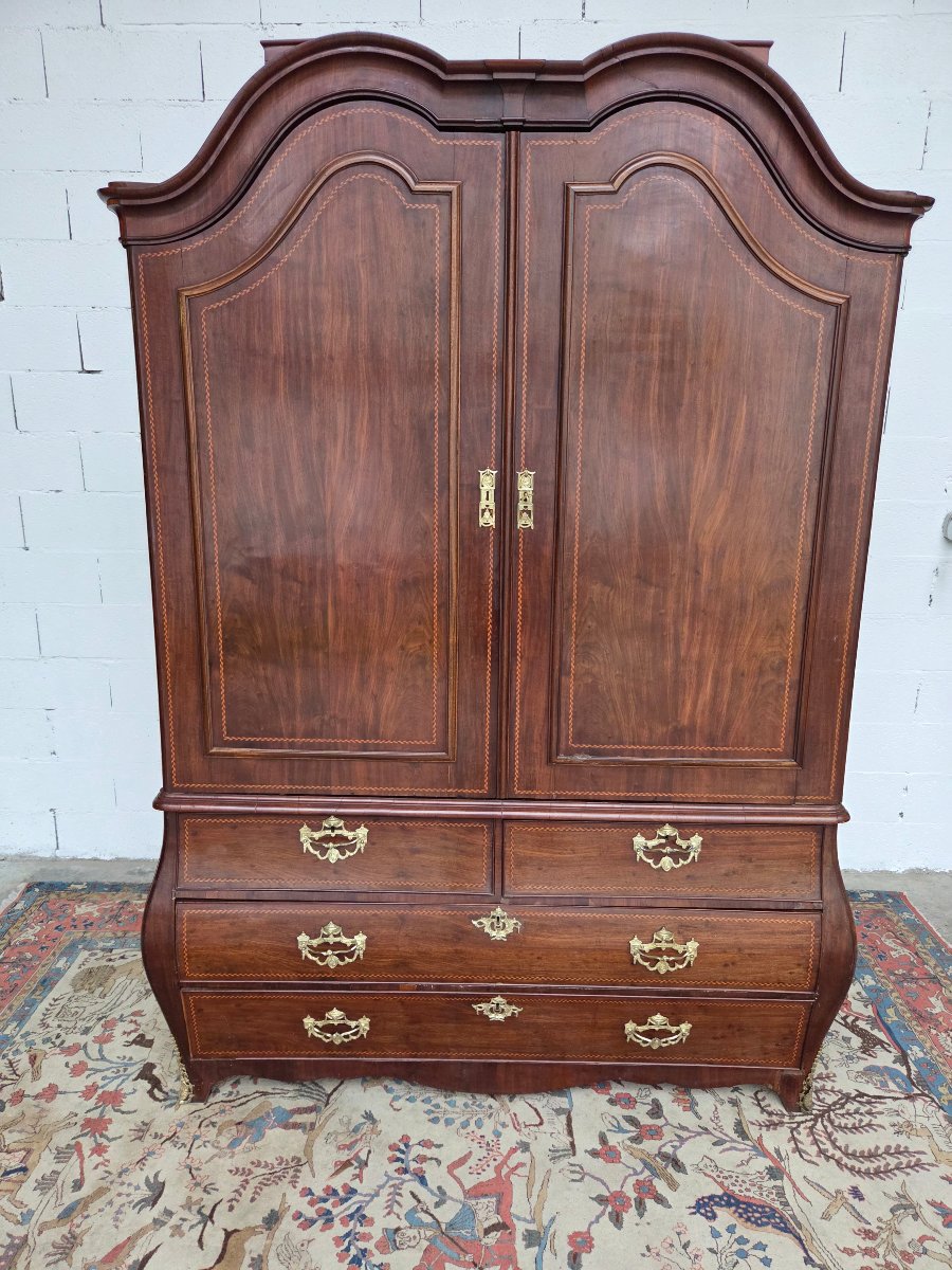 Dutch Sideboard Made Of Mahogany With Inlay Panels. Late 18th Century-photo-5